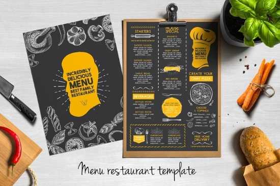 Diseño e Impresión de Menús para Restaurante a dos Colores Carta